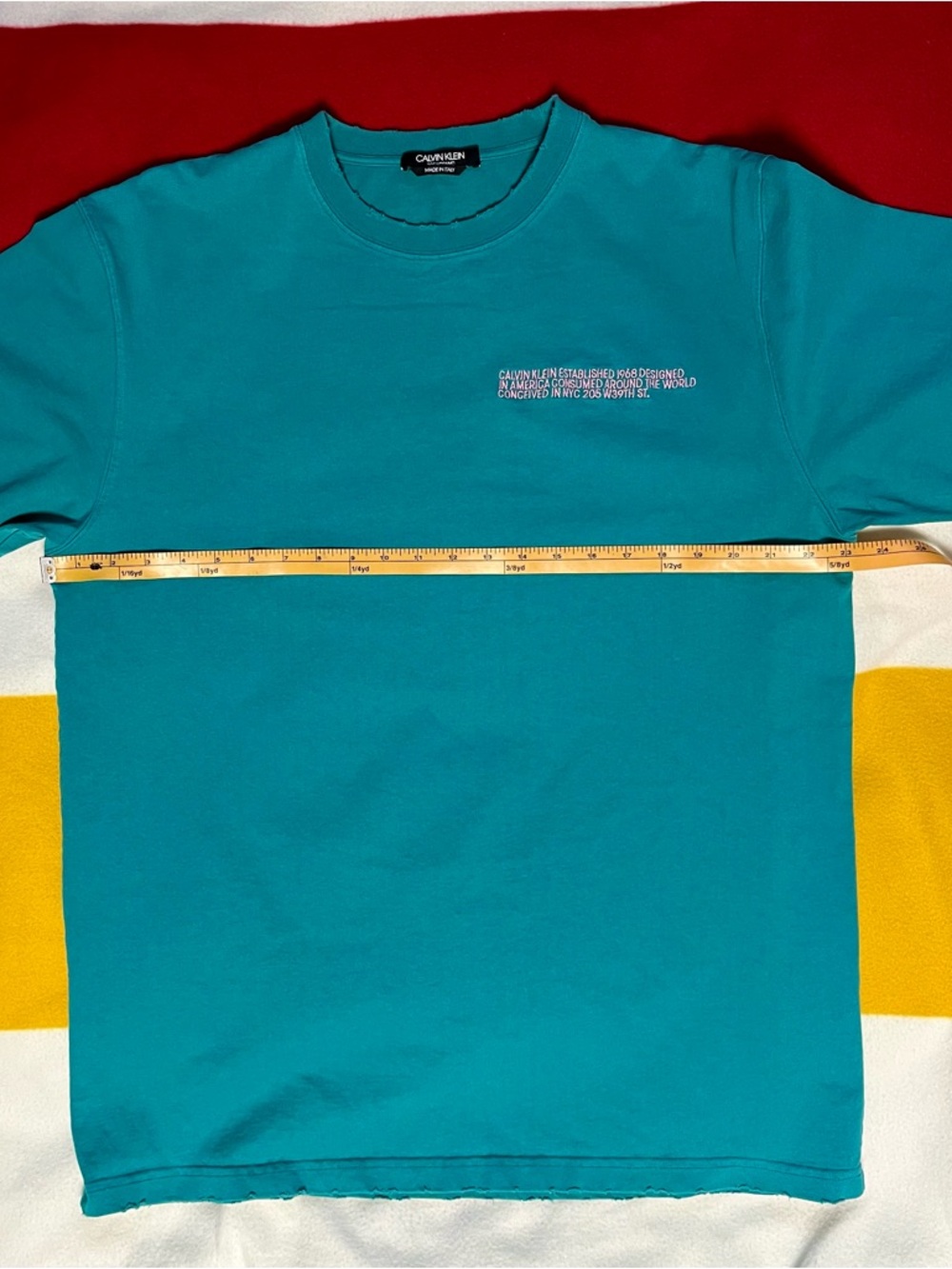 Calvin Klein 205w39nyc Raf Simons Distressed Oversized T-shirt - Picture 4 of 7